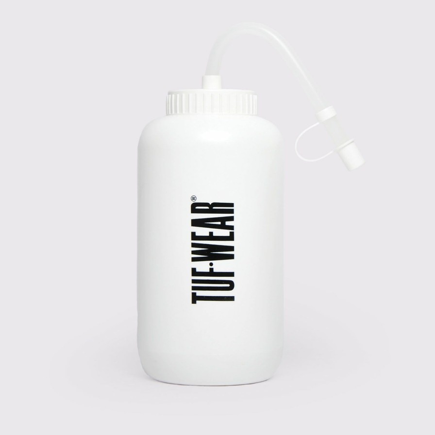 Accessories * | Top Selling Tuf Wear Pro Style White Waterbottle With Straw 1000Ml