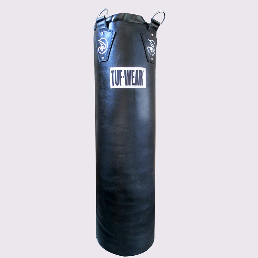 Punchbags * | Excellent Quality Tuf Wear 4Ft Straight Leather Punchbag All Black