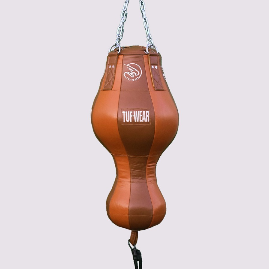 Punchbags * | New Threads Tuf Wear Classic Brown Leather Uppercut Punchbag