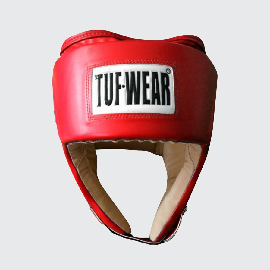 Protective * | New Threads Tuf Wear Pu Open Face Headguard With Pu Suede