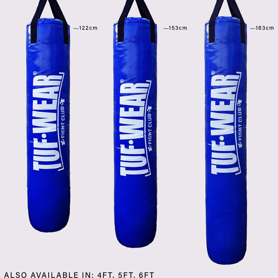 Punchbags * | Sale Tuf Wear Punch Bag Blue Large Vertical Logo 4Ft (122 Cm)