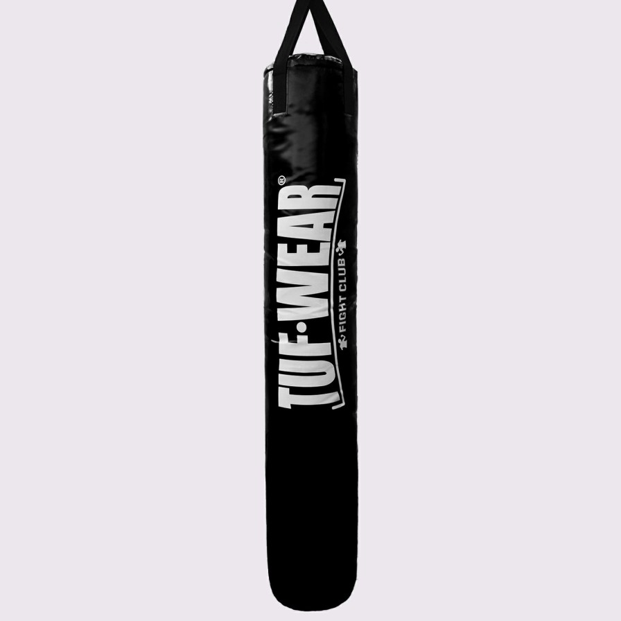 Punchbags * | Excellent Quality Tuf Wear Punch Bag Black Large Vertical Logo 6Ft (183 Cm)