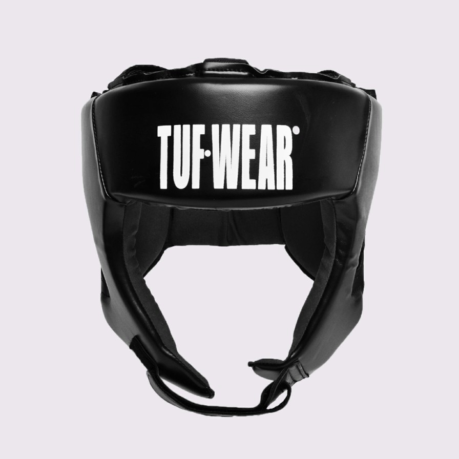 Protective * | Closeout Sale Tuf Wear New Design Pu Open Face Headguard With Pu Suede