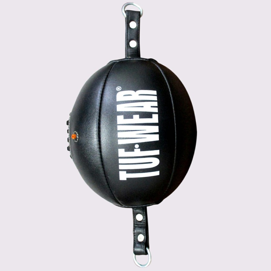 Punchbags * | New Tuf Wear Black Leather Top To Bottom Ball (Floor To Ceiling Ball)