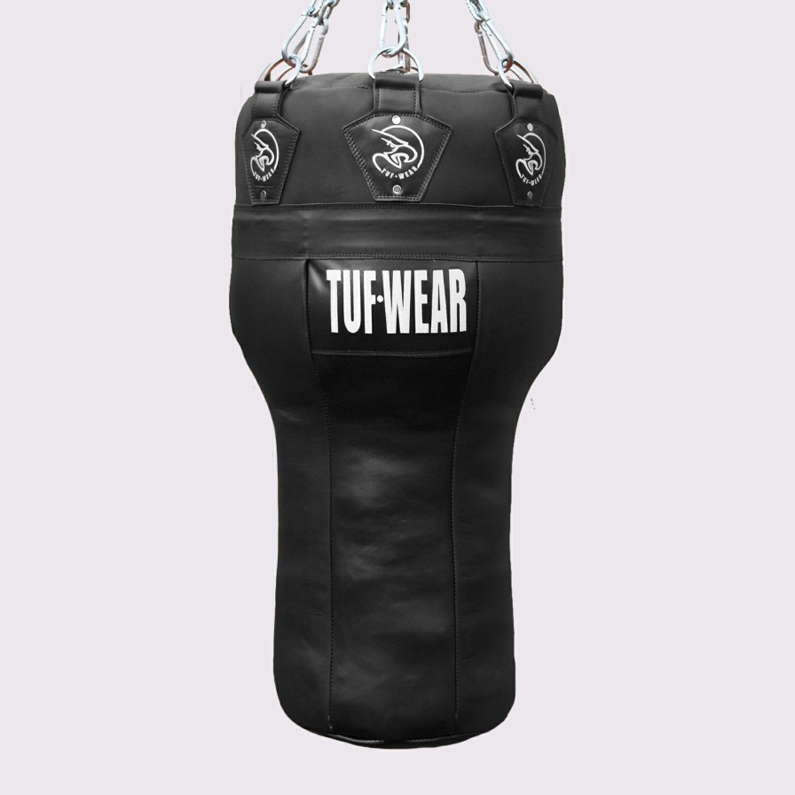 Punchbags * | New Arrivals Tuf Wear Leather Angle Punchbag All Black