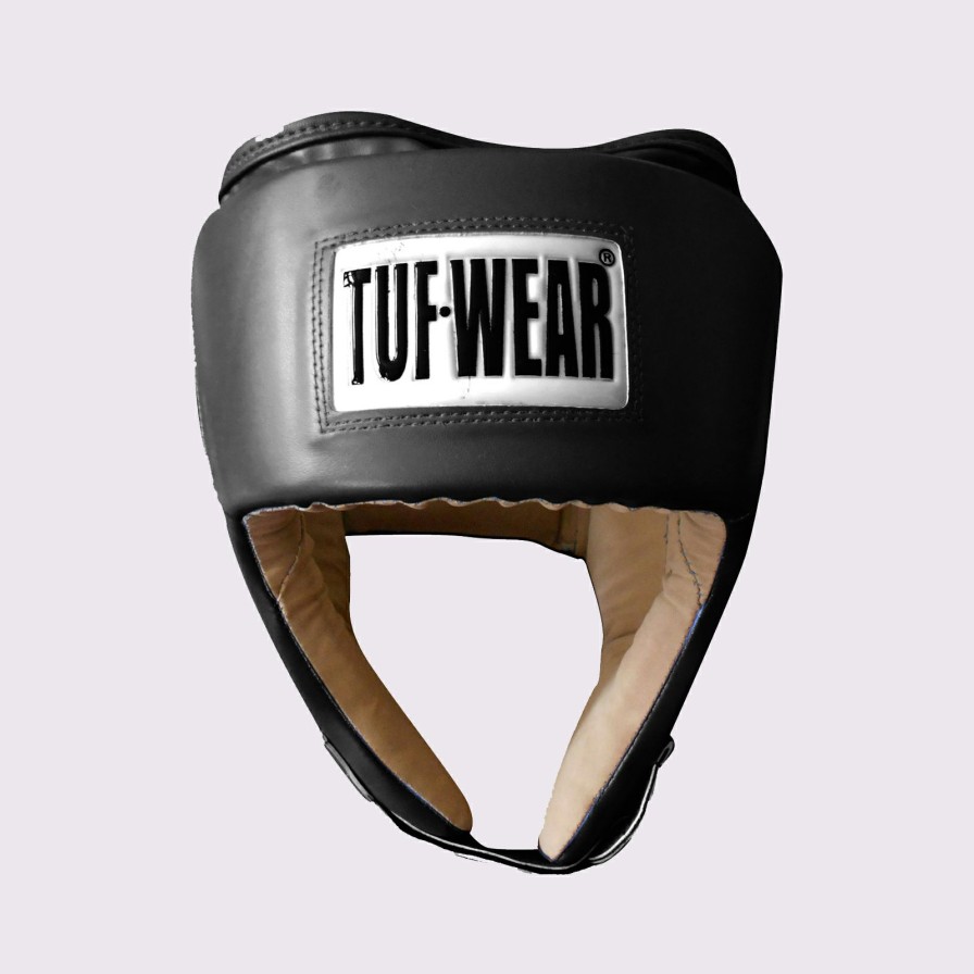 Protective * | Closeout Sale Tuf Wear Pu Open Face Headguard With Pu Suede