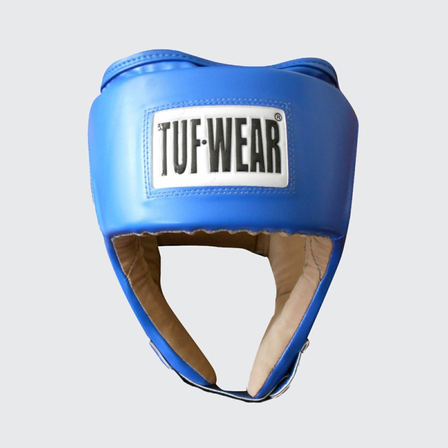 Protective * | New Arrivals Tuf Wear Pu Open Face Headguard With Pu Suede