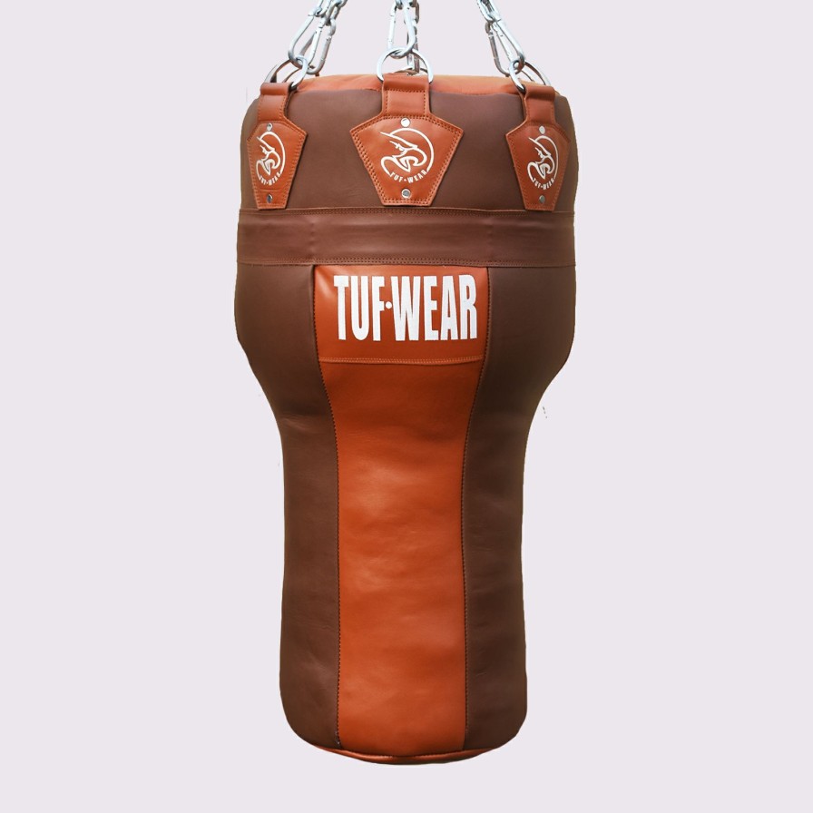 Punchbags * | Excellent Quality Tuf Wear Classic Brown Leather Angle Bag